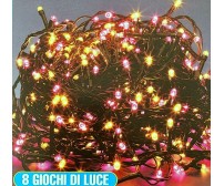 Catena 100 led Bianco Caldo e Pink